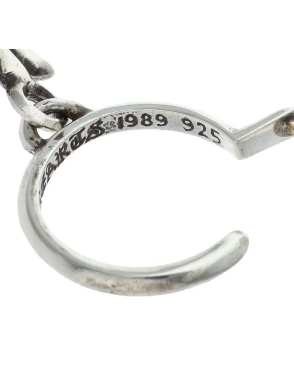 Chrome Hearts Tiny CH Cross Hoop Silver Earrings